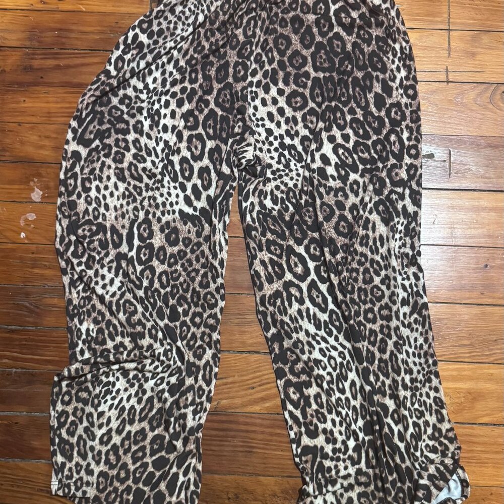Cheetah Drawstring Pants - Picture 2 of 4